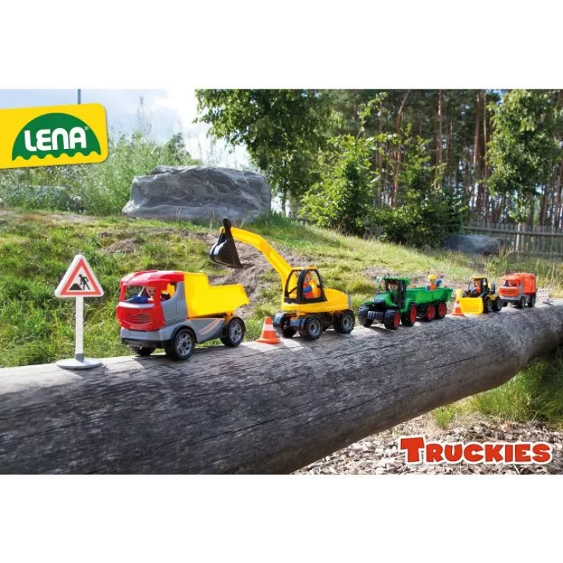 Lena Truckies Traktors, plastmasa, melns/zaļš, 2+ gadi