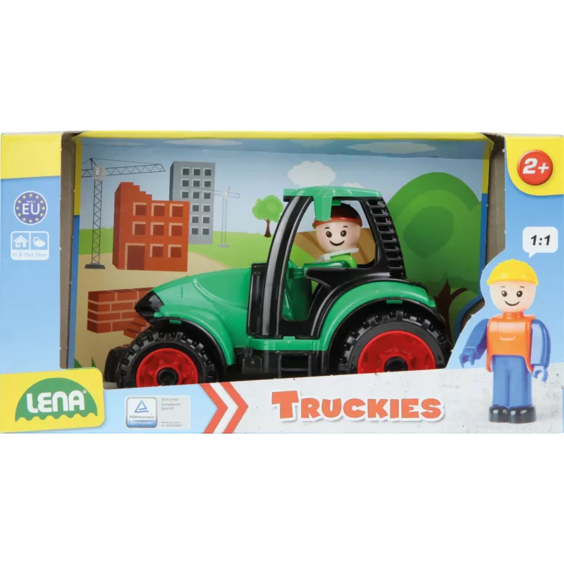 Lena Truckies Traktors, plastmasa, melns/zaļš, 2+ gadi
