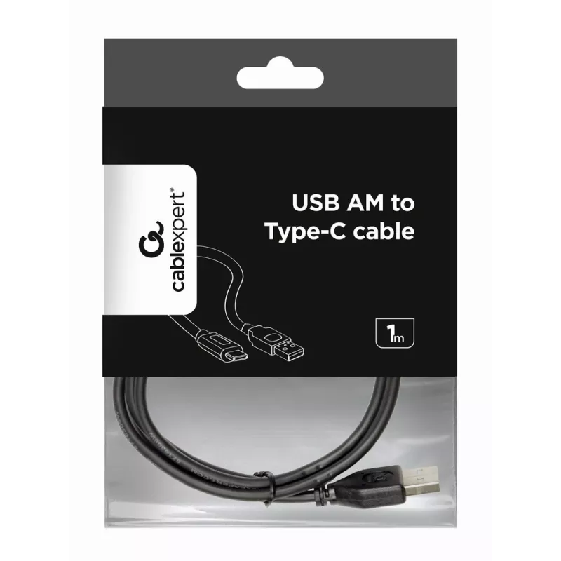 Gembird USB 2.0 A–B kabelis 1m, melns