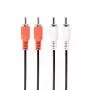 Audio kabelis Gembird CCA-2R2R-6 1.8 m 2 x RCA Melns