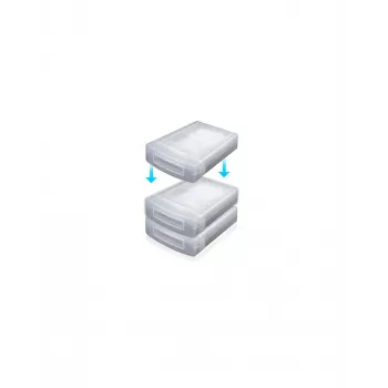 ICY BOX IB-AC602a Cietā diska maciņš Plastmasas Caurspīdīgs