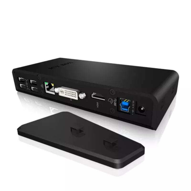 ICY BOX IB-DK2241AC USB 3.2 Gen 1 dokstacija, melna