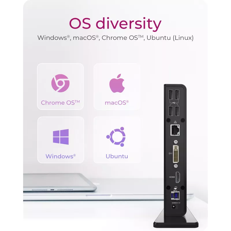 ICY BOX IB-DK2241AC USB 3.2 Gen 1 dokstacija, melna