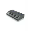 ICY BOX IB-HUB1405 USB 3.2 Gen 1 (3.1 Gen 1) Type-B 5000 Mbit/s Antracīts
