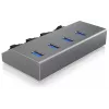 ICY BOX IB-HUB1405 USB 3.2 Gen 1 (3.1 Gen 1) Type-B 5000 Mbit/s Antracīts