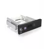 ICY BOX IB-168SK-B izņemamais statīvs bez paliktņa 3,5″ SATA HDD, 5,25″ (13,3 cm) nodalījumam, ar slēdzeni, melns