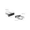 ICY BOX IB-168SK-B izņemamais statīvs bez paliktņa 3,5″ SATA HDD, 5,25″ (13,3 cm) nodalījumam, ar slēdzeni, melns