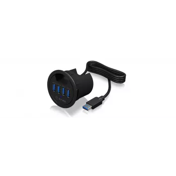 ICY BOX IB-HUB1403 USB 3.2 Gen 1 (3.1 Gen 1) Type-A 5000 Mbit/s Melns
