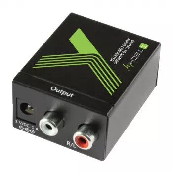 Techly Audio Pārveidotājs SPDIF Digitālais uz Analogu IDATA SPDIF-3