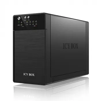 ICY BOX IB-RD3620SU3 disku masīvs 0 TB Desktop Melns