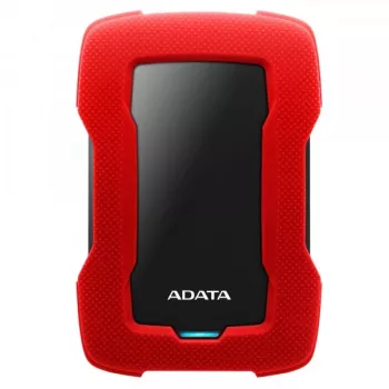 Ārējais cietais disks ADATA HD330 2TB 2.5 collu USB 3.2 Gen 1 Sarkans, triecienizturīgs, 256 bitu AES