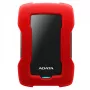 Ārējais cietais disks ADATA HD330 2TB 2.5 collu USB 3.2 Gen 1 Sarkans, triecienizturīgs, 256 bitu AES