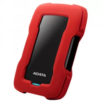Ārējais cietais disks ADATA HD330 2TB 2.5 collu USB 3.2 Gen 1 Sarkans, triecienizturīgs, 256 bitu AES