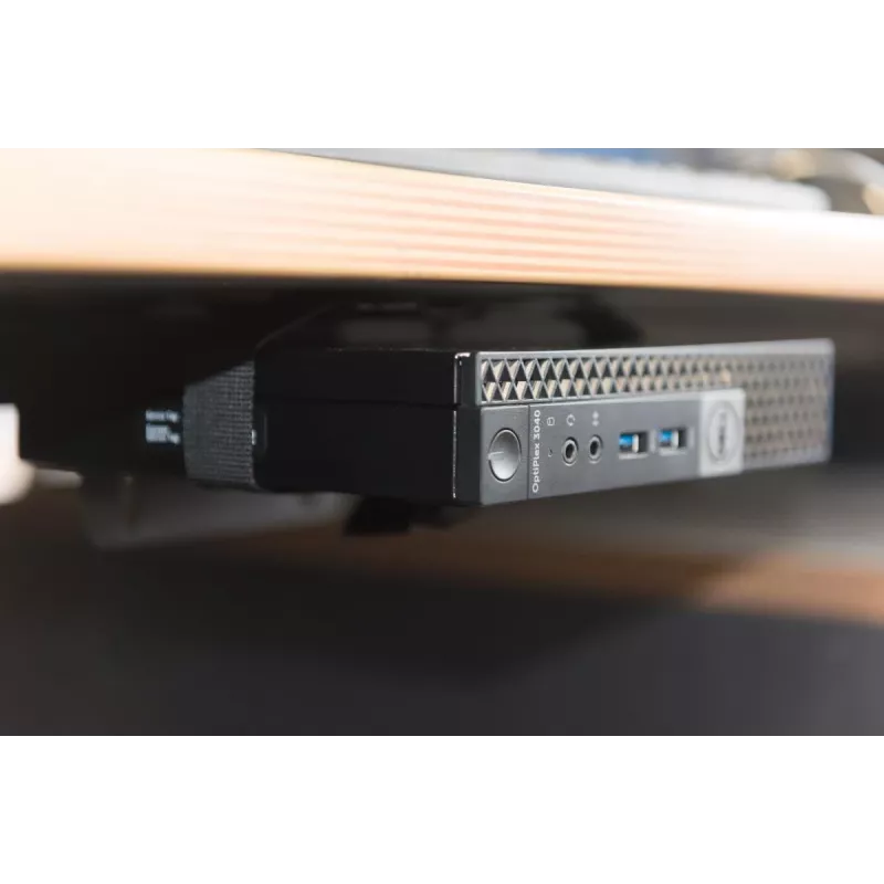 DIGITUS Daudzfunkcionālais Mini galddatora PC turētājs galdam, skavai vai starp monitora stiprinājumu VESA 75x75, 100x100