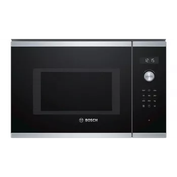 Kombinētā mikroviļņu krāsns Bosch Serie 6 BEL554MS0 — iebūvējama, 900 W, 25 L, kvarca grils, konvekcija, nerūsējošais tērauds