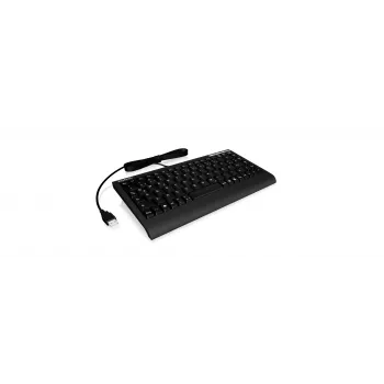 KeySonic ACK-595C+ (US) mini USB tastatūra, melna, US English izkārtojums