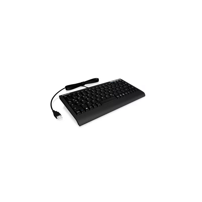 KeySonic ACK-595C+ (US) mini USB tastatūra, melna, US English izkārtojums