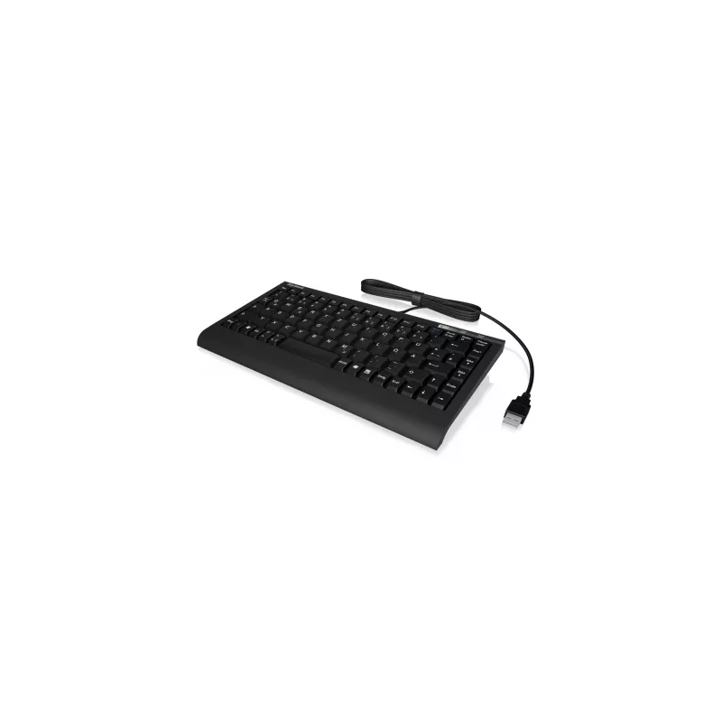 KeySonic ACK-595C+ (US) mini USB tastatūra, melna, US English izkārtojums