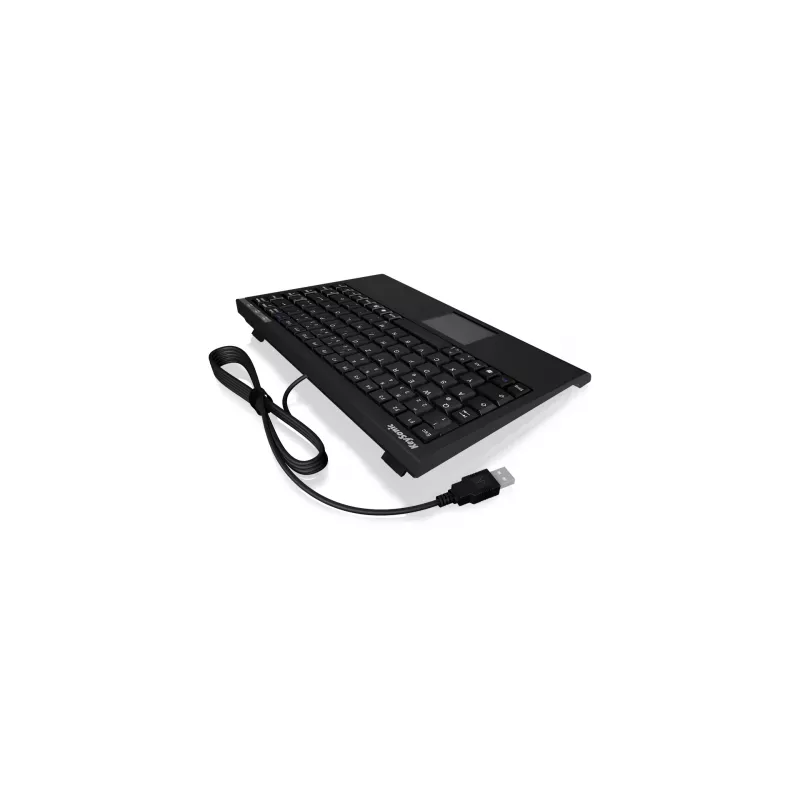 KeySonic ACK-595C+ (US) mini USB tastatūra, melna, US English izkārtojums