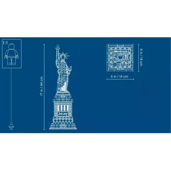 LEGO Architecture Brīvības statuja 21042 būvkomplekts — 1685 detaļas, detalizēts Brīvības statujas modelis