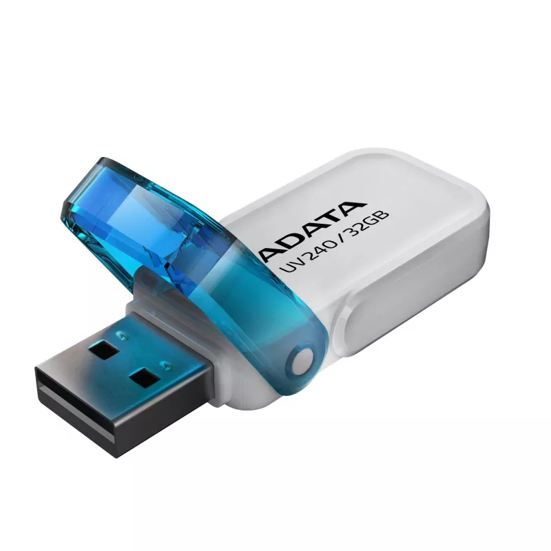 USB zibatmiņa ADATA UV240 32 GB USB Type-A 2.0, balta, ar vāciņu