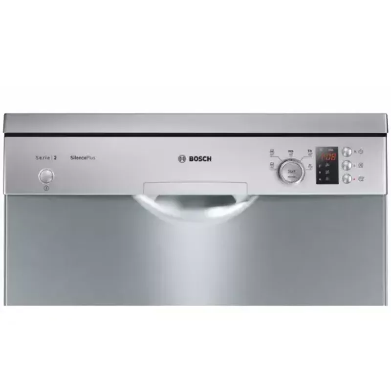 Brīvstāvošā trauku mazgājamā mašīna Bosch SMS25AI05E — pilna izmēra 60 cm, 12 komplekti, 48 dB, energoklase E