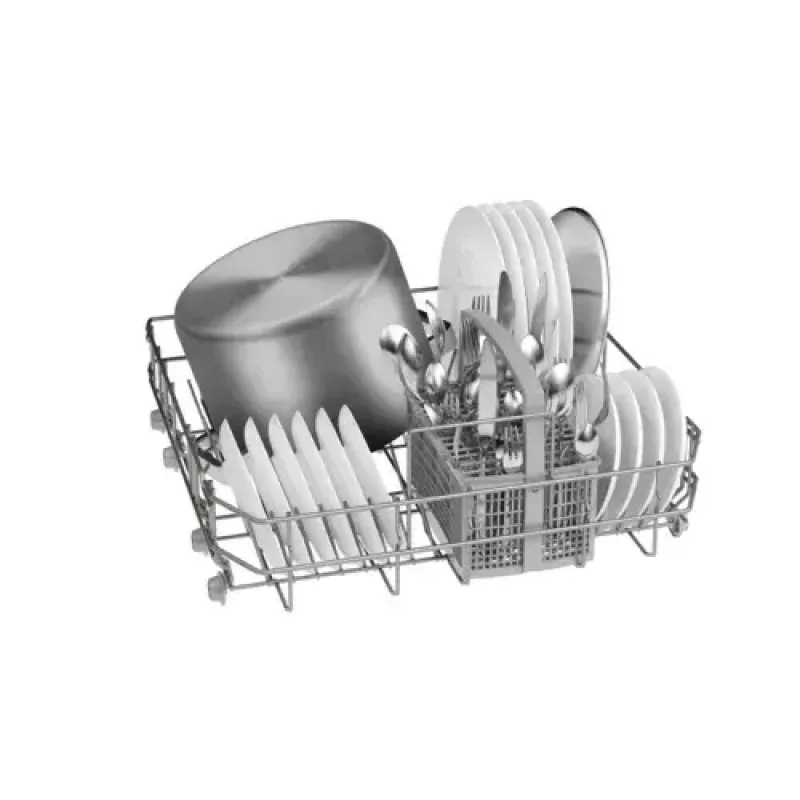 Brīvstāvošā trauku mazgājamā mašīna Bosch SMS25AI05E — pilna izmēra 60 cm, 12 komplekti, 48 dB, energoklase E