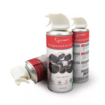 Saspiestā gaisa aerosols GEMBIRD CK-CAD-FL400-01, 400 ml, melns