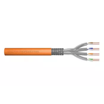 DIGITUS instalācijas kabelis - Cat 7 - S/FTP - AWG 23/1 - simplekss - 500m - Oranžs
