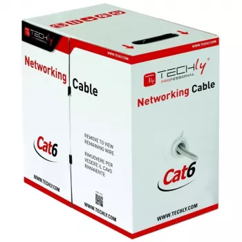 Techly ITP9-FLU-0305 tīkla kabelis 305 m Cat6 U/UTP (UTP) Pelēks