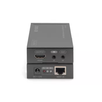 DIGITUS 4K HDMI pagarinātāju komplekts, HDBaseT 70 m pa tīkla kabeli (Cat 5E, 6, 7) UHD 4K2K/30 Hz