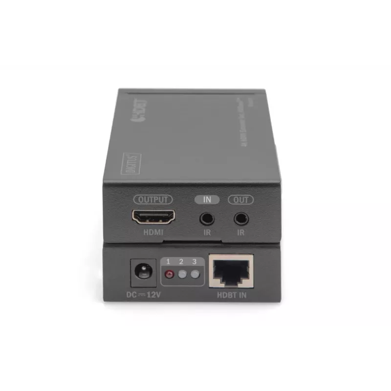 DIGITUS 4K HDMI pagarinātāju komplekts, HDBaseT 70 m pa tīkla kabeli (Cat 5E, 6, 7) UHD 4K2K/30 Hz