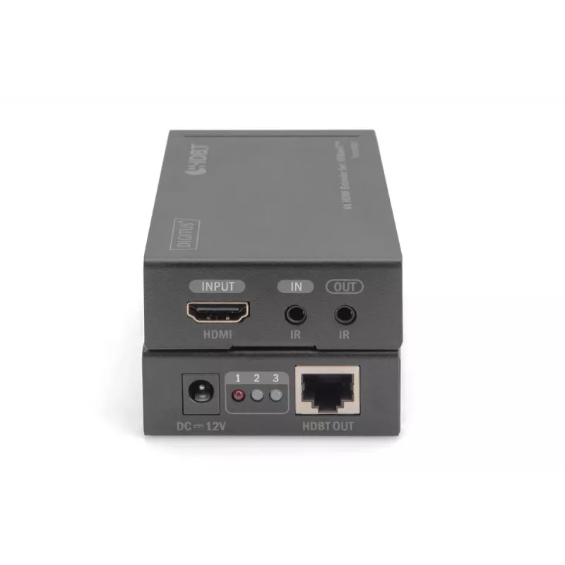 DIGITUS 4K HDMI pagarinātāju komplekts, HDBaseT 70 m pa tīkla kabeli (Cat 5E, 6, 7) UHD 4K2K/30 Hz