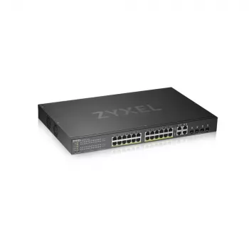 Zyxel GS1920-24HPV2 pārvaldāms Gigabit Ethernet (10/100/1000) PoE slēdzis, melns