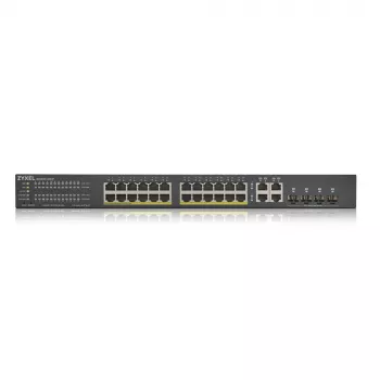 Zyxel GS1920-24HPV2 pārvaldāms Gigabit Ethernet (10/100/1000) PoE slēdzis, melns