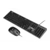 Vadu tastatūras un peles komplekts IBOX IKMS606 — pilnizmēra QWERTY UK angļu tastatūra, USB, melns, pele 800 DPI