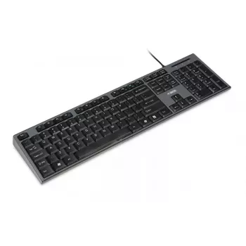 Vadu tastatūras un peles komplekts IBOX IKMS606 — pilnizmēra QWERTY UK angļu tastatūra, USB, melns, pele 800 DPI