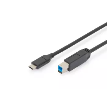 DIGITUS ASSMANN USB Type-C uz B kabelis, 2m, 3A, 5Gb/s, 3.0 versija, melns