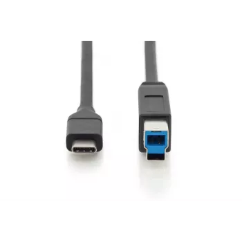 DIGITUS ASSMANN USB Type-C uz B kabelis, 2m, 3A, 5Gb/s, 3.0 versija, melns