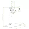 Techly ICA-LCD 260 monitora statīvs 68.6 cm (27 collas) Galda Balts