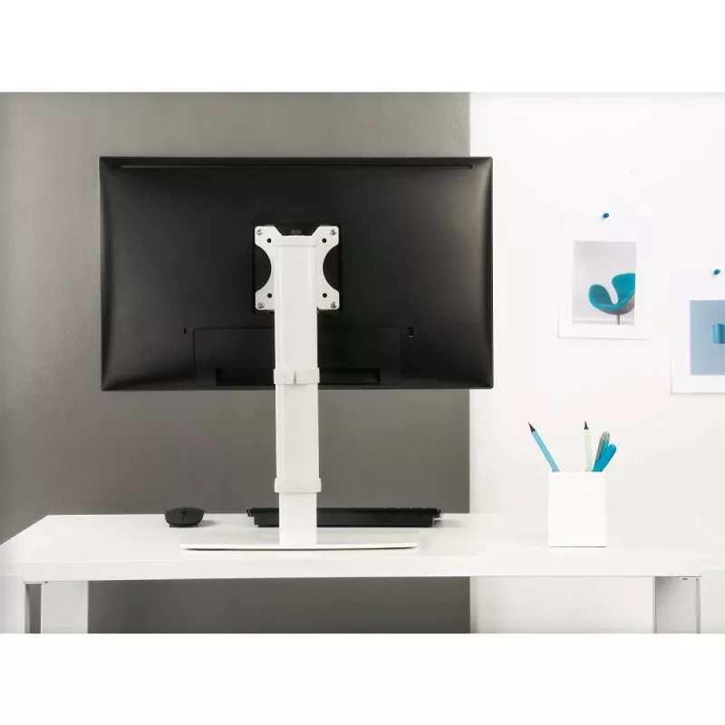 Techly ICA-LCD 260 monitora statīvs 68.6 cm (27 collas) Galda Balts