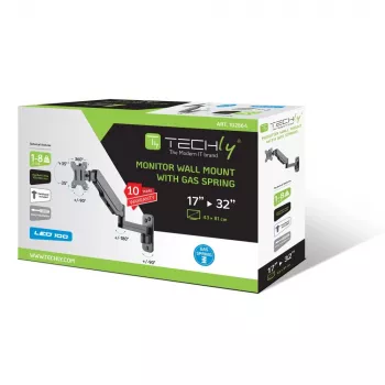 Techly ICA-LCD G112 sienas stiprinājums monitoram 81.3 cm (32 collas) melns