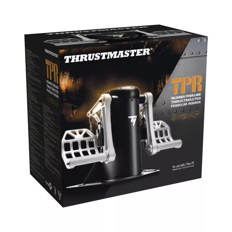 Thrustmaster TPR Rudder pedāļi melni, sudraba USB lidojumu simulators PC