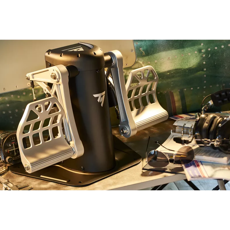 Thrustmaster TPR Rudder pedāļi melni, sudraba USB lidojumu simulators PC