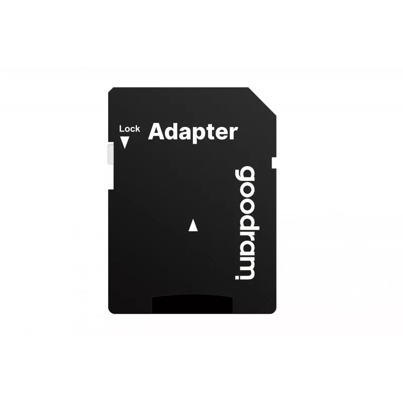 MicroSDHC atmiņas karte GOODRAM 16 GB Class 10 UHS-I (U1), lasīšana 100 MB/s, rakstīšana 10 MB/s, magnētnecaurlaidīga, ar SD adapteri