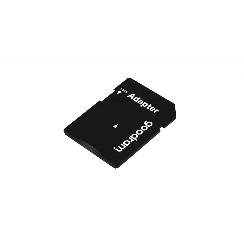 MicroSDHC atmiņas karte GOODRAM 16 GB Class 10 UHS-I (U1), lasīšana 100 MB/s, rakstīšana 10 MB/s, magnētnecaurlaidīga, ar SD adapteri