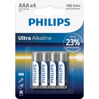 Vienreizējās lietošanas baterija Philips LR03E4B/10 AAA