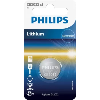 Philips Minicells Battery CR2032/01B, vienreizējās lietošanas baterija, CR2032, litijs, 3 V, 1 gab., 10 gadi