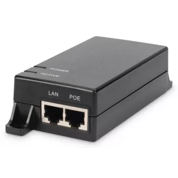 DIGITUS Gigabitu PoE Injectors, 802.3af 10/100/1000Mbps, Strāvas tapas:4/5(+),7/8(-), Izejas maks. 48V, 15.4W