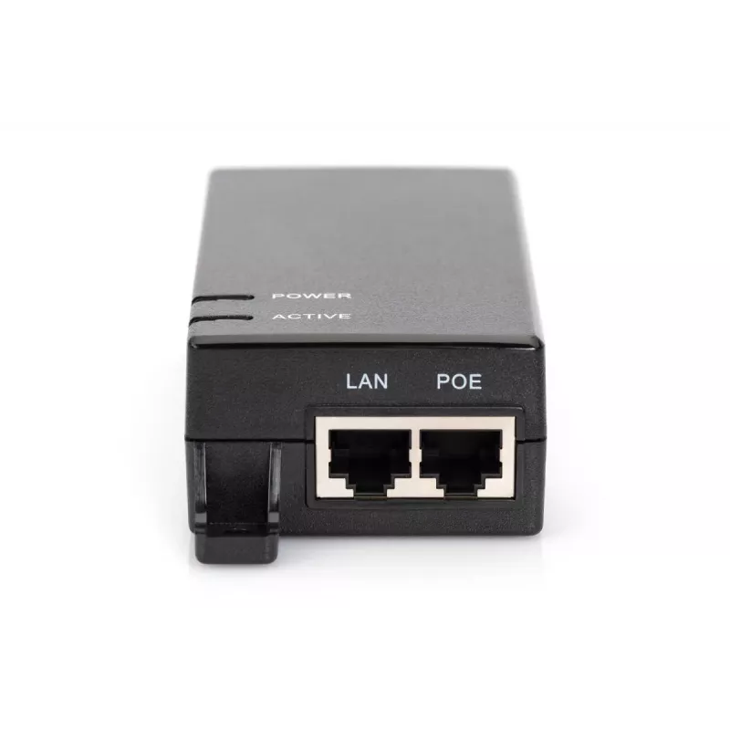 DIGITUS Gigabitu PoE Injectors, 802.3af 10/100/1000Mbps, Strāvas tapas:4/5(+),7/8(-), Izejas maks. 48V, 15.4W